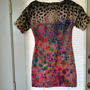 Acid Pink Bubbles and Leopard Print Dress